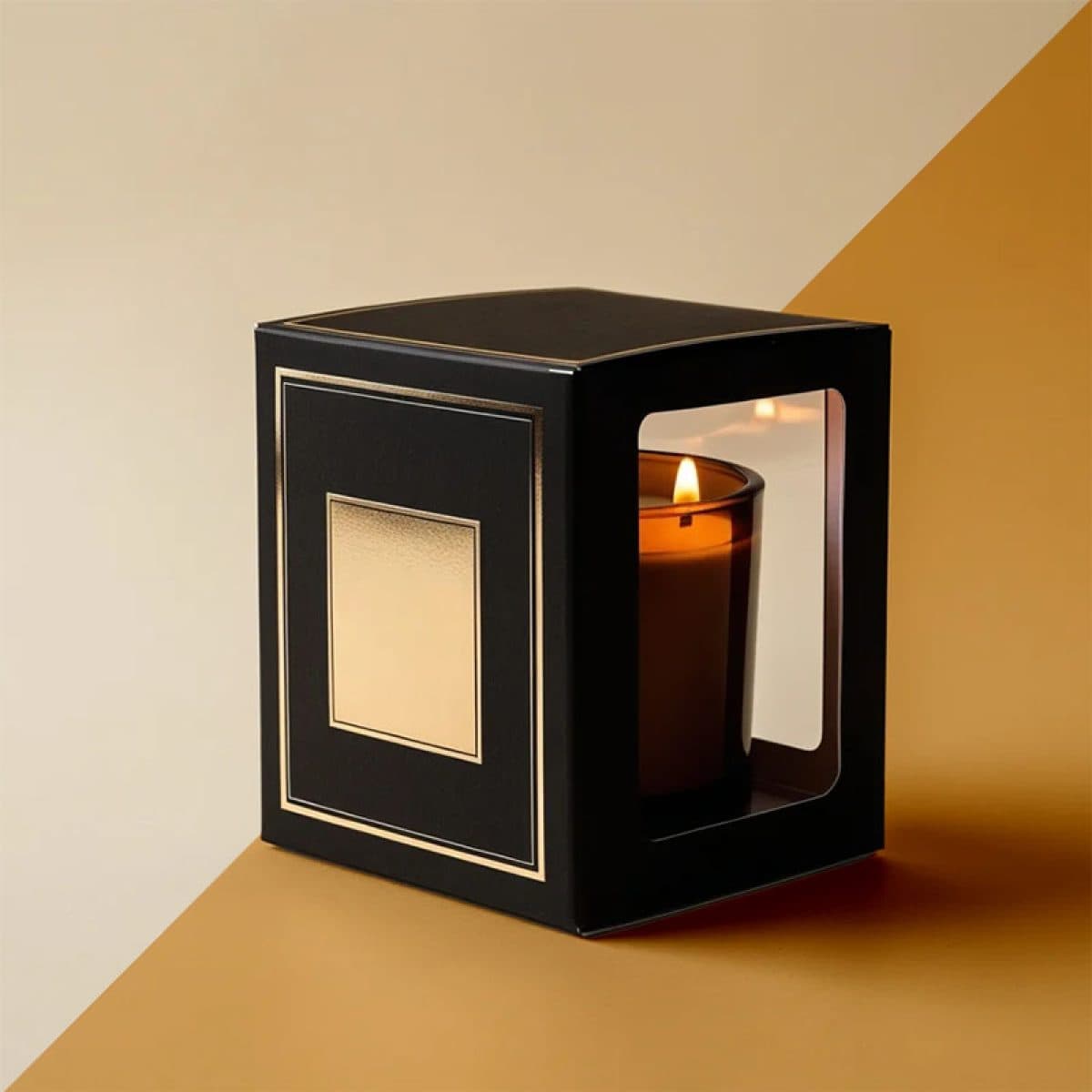 Premium candle packaging box for gifting and retail.