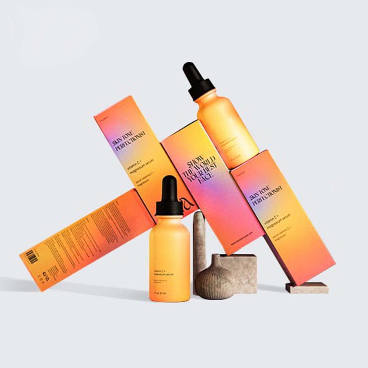 Cosmetic packaging boxes for beauty and skincare.